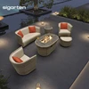 Ensemble de canapé de jardin avec foyer extérieur