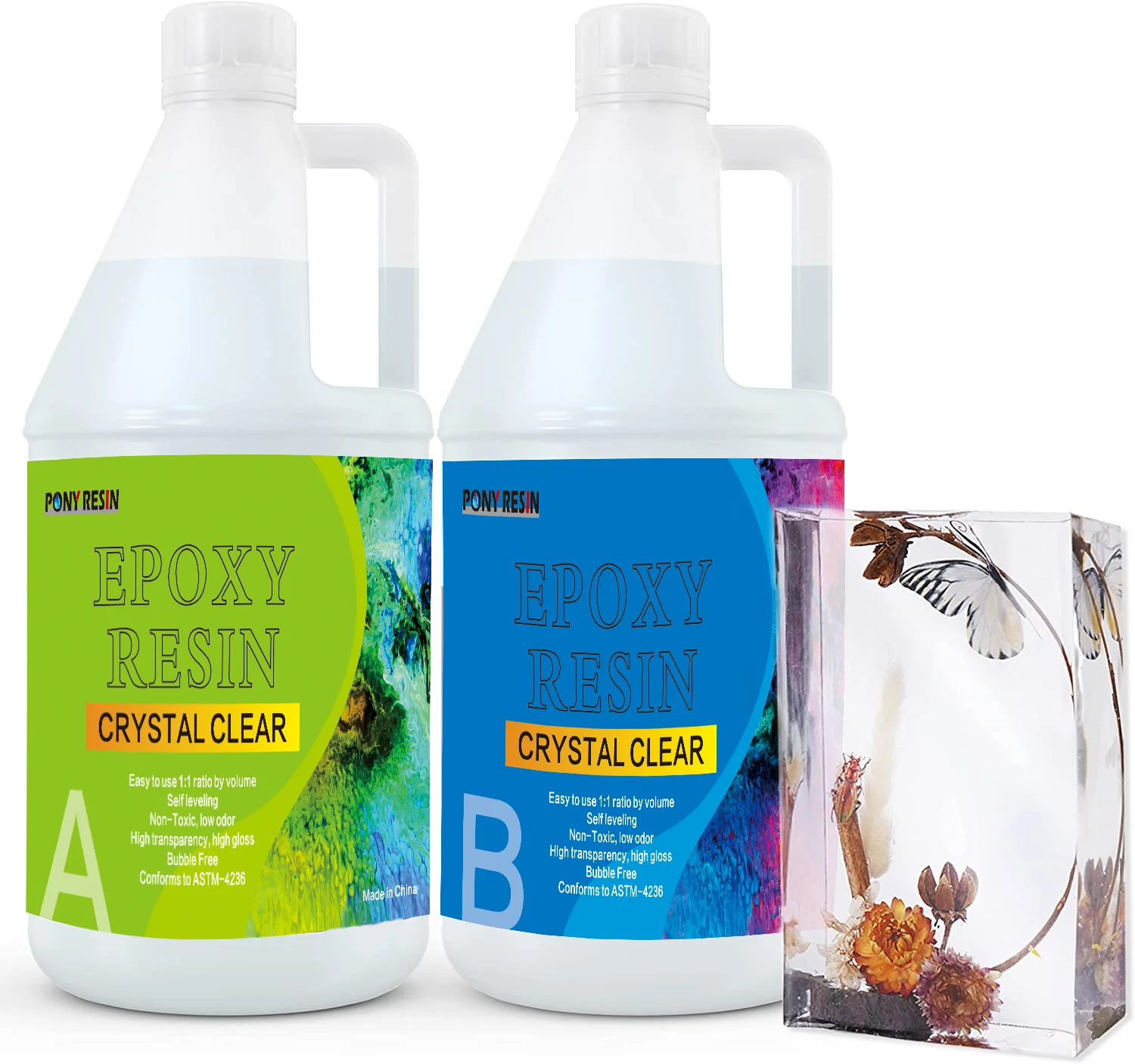 Clear Table Top Epoxy Resin Kit 1 Gallon Clear Self Leveling With Gloss,Uv & Heat Resistant
