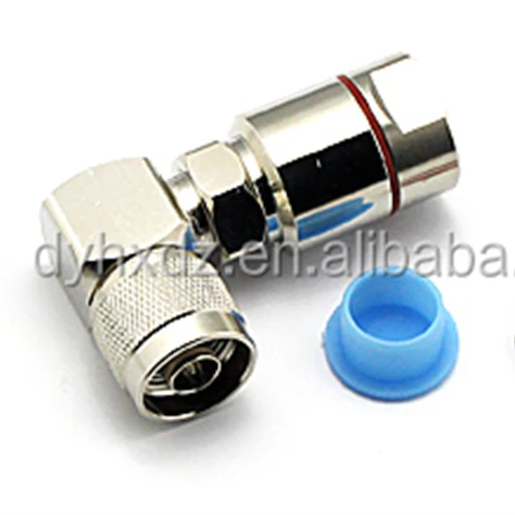 N type male clamp connector right angle RG8 cable