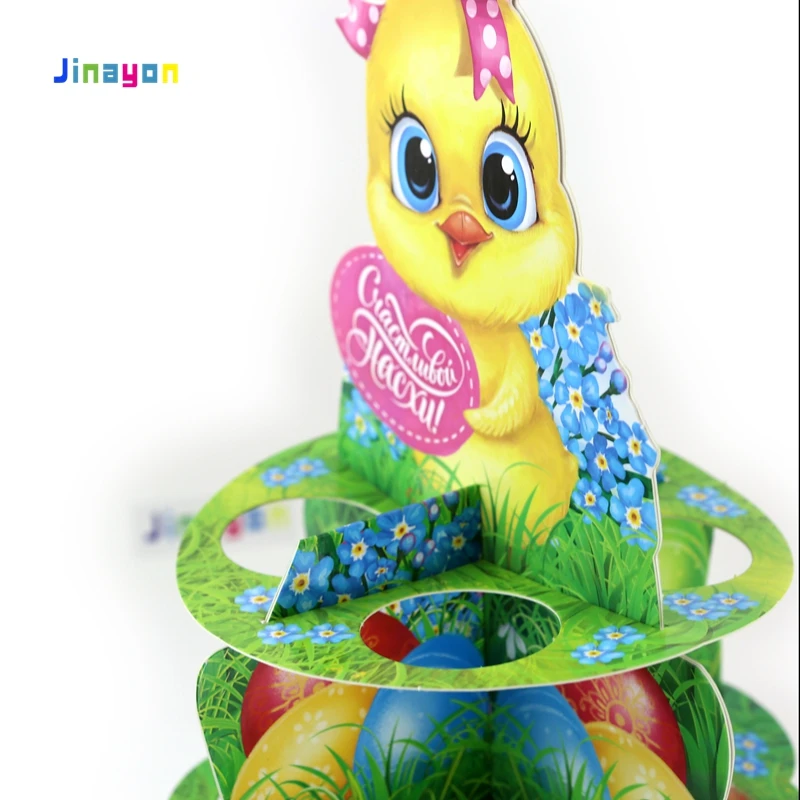 Jinayon op maat gemaakte kleurendruk Pasen-ei-display kartonnen verpakking van hoge kwaliteit, recyclebaar, op maat ontworpen