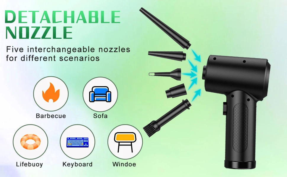 Cordless Air Duster Replacement For Compressed Spray Gas Cans Rechargeable Blower For Computer