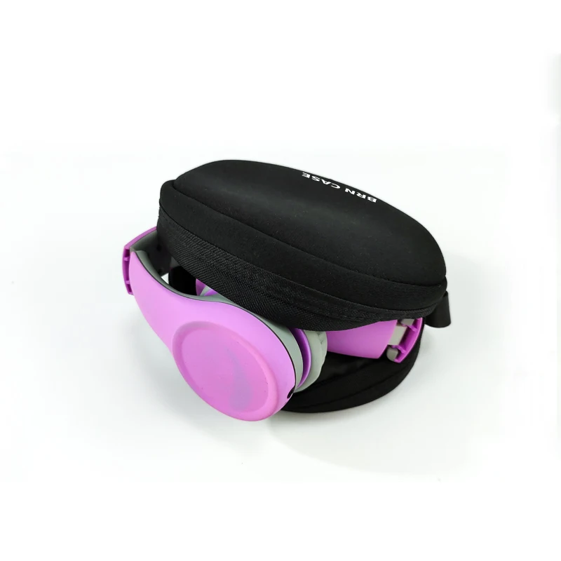 Small Custom Zipper Headphone Case Waterproof Carrying Cover Hard Shell Earphone Headphone EVA Storage Case