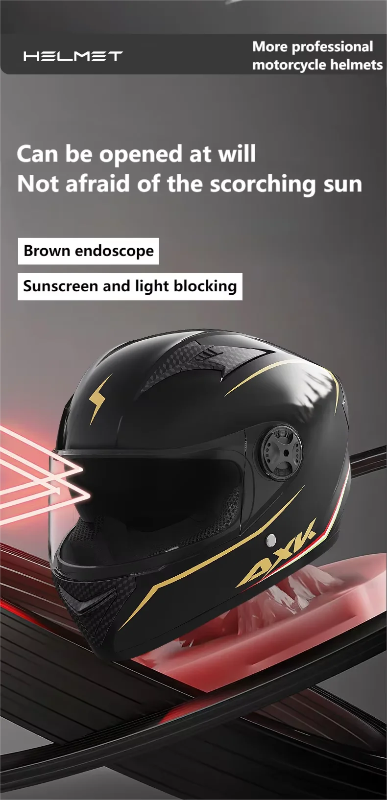 Durable Protective Classic Cool Full Face Motorcycle Helmet Solid Color Paris Cross-Border Electric Motorcycle Helmet