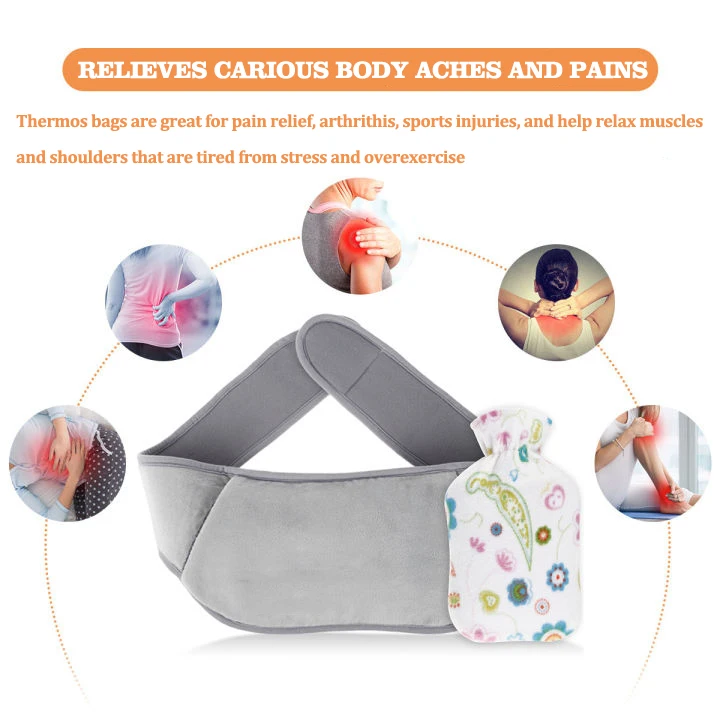 free shipping soft fleece rubber hot water bag hot water bottle belt cover keep warm