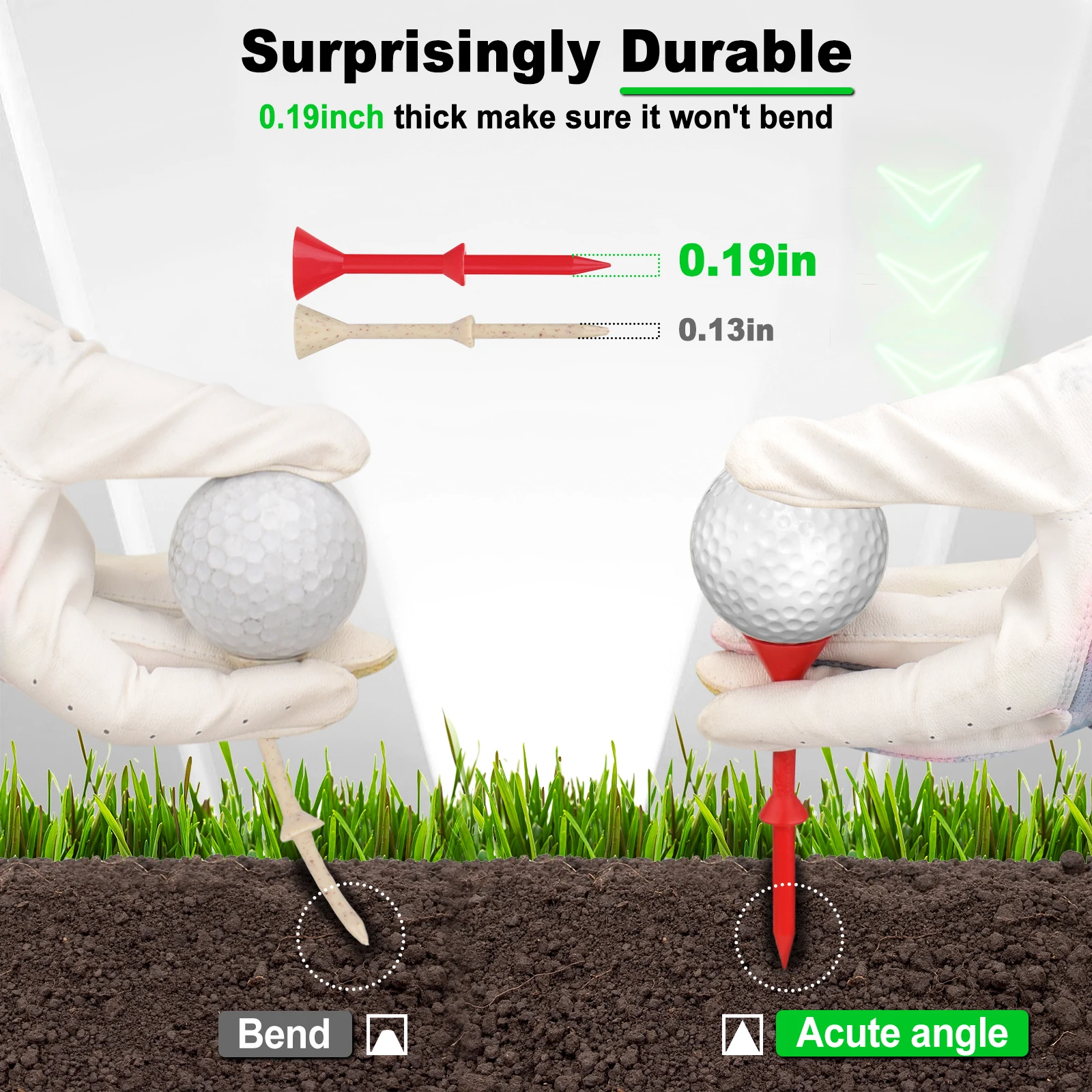 Bulk Plastic Golf Tees Logo Custom Size 83 Mm Long Golf Tees Buy