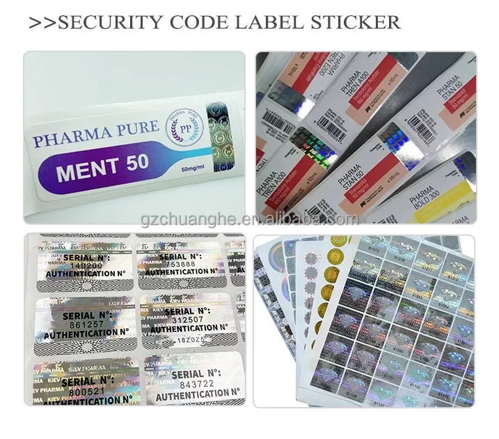 Custom Printing for 10ml Vial Labels - Hologram & Waterproof