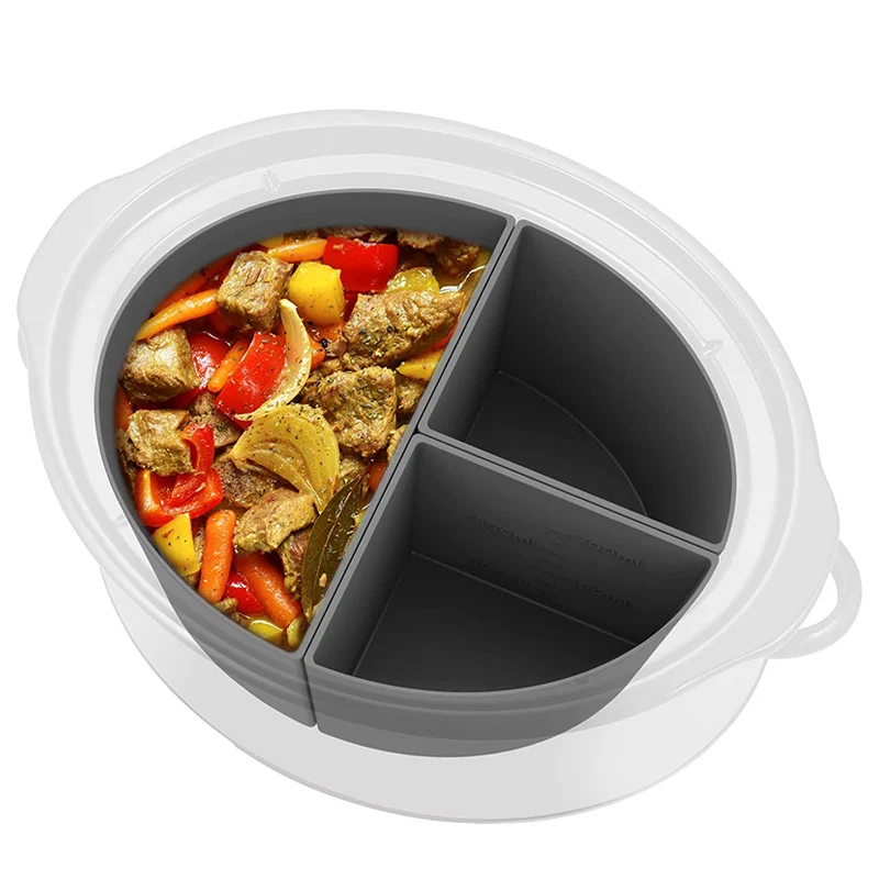 Crockpockets Slow Cooker Divider Silicone Insert Bpa Free Dishwasher