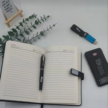 Business Gift Ideas: Customized LOGO Business Gift Set of Umbrella and Notebook (with Pen) for Clients