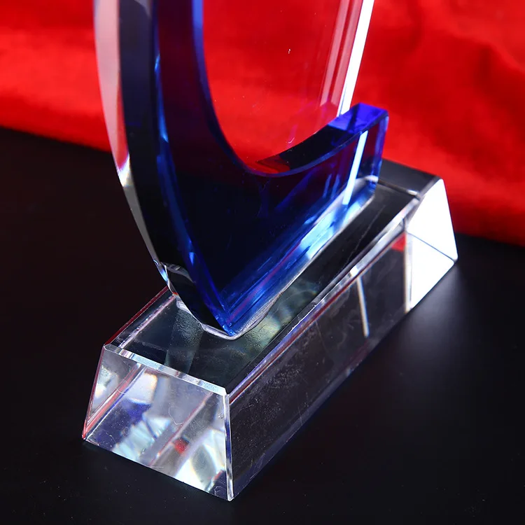 Custom Souvenir Acrylic Plaque Sail Arrow Blank Crystal Award Trophy