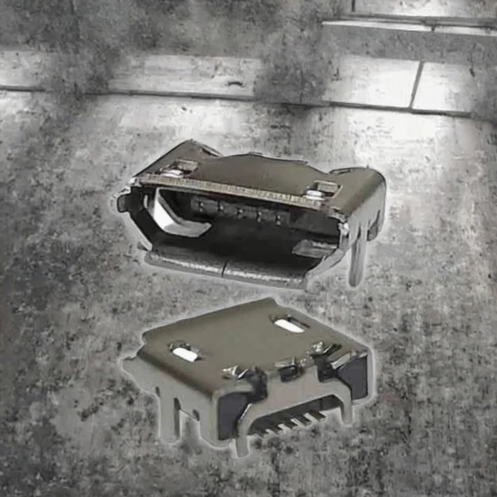 connecteur USB femelle 5 broches Micro-B à petits bords roulés 5P prise plate 5 broches pour applications PCB