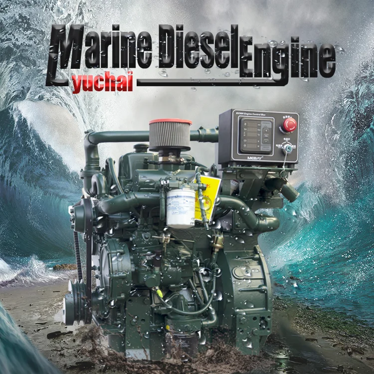 Yuchai 2 Cylinder Marine diesel Engine Inboard Water Cooled diesel Boat Engine 4 Stroke for Sale