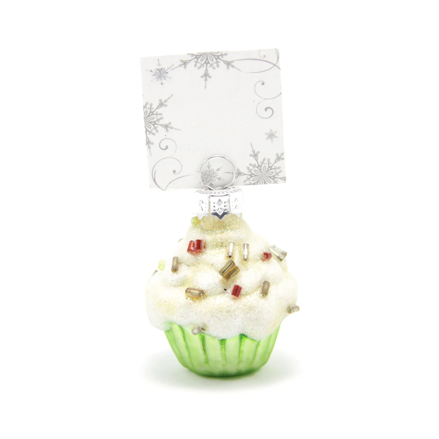 Wholesale Christmas Ornaments Cake Shape Glass Place Card Holder Buy