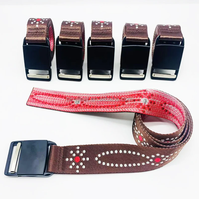 capeesh ベルト 38MM Custom Logo Metal Magnetic Buckle Outdoor Sports Jacquard Ski