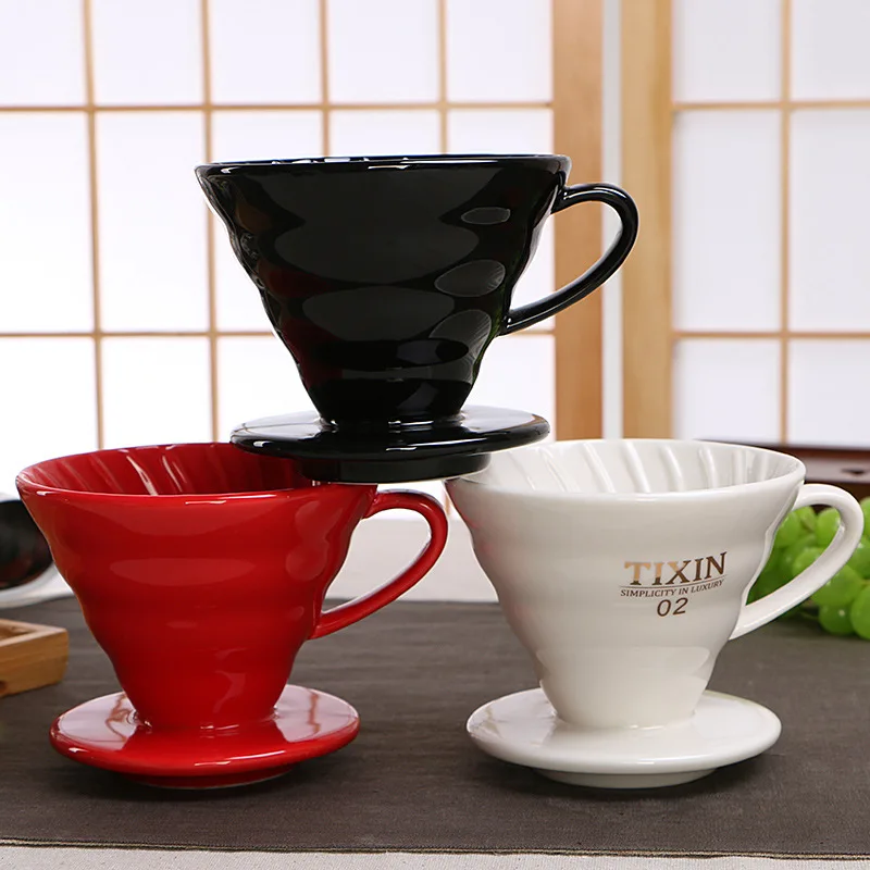 Ceramic Coffee Filter Cup, Cafe Ceramic Pour Over Coffee Dripper