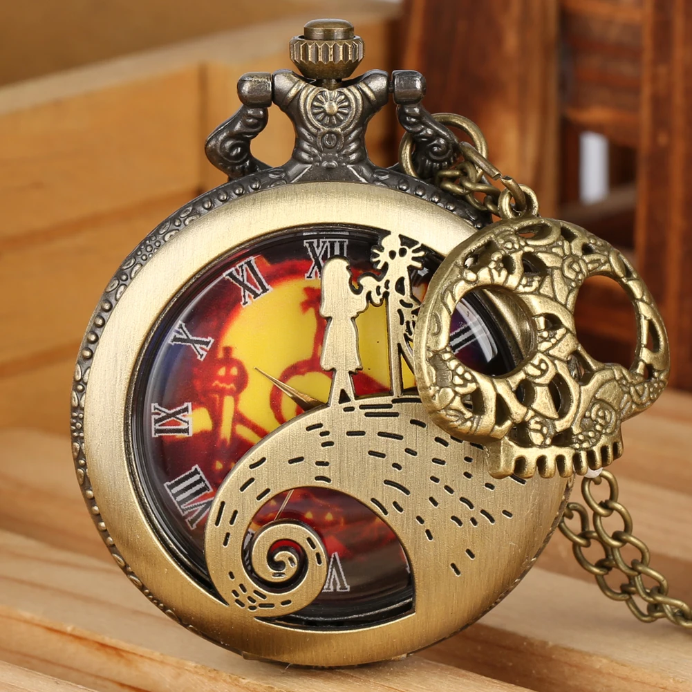 trampa Punta de flecha suspensión Wholesale Vintage Fob Chain Reloj Steampunk Clock Jack Skellington And  Sally Tim Burton Necklace Pocket Watch Pendant From m.alibaba.com