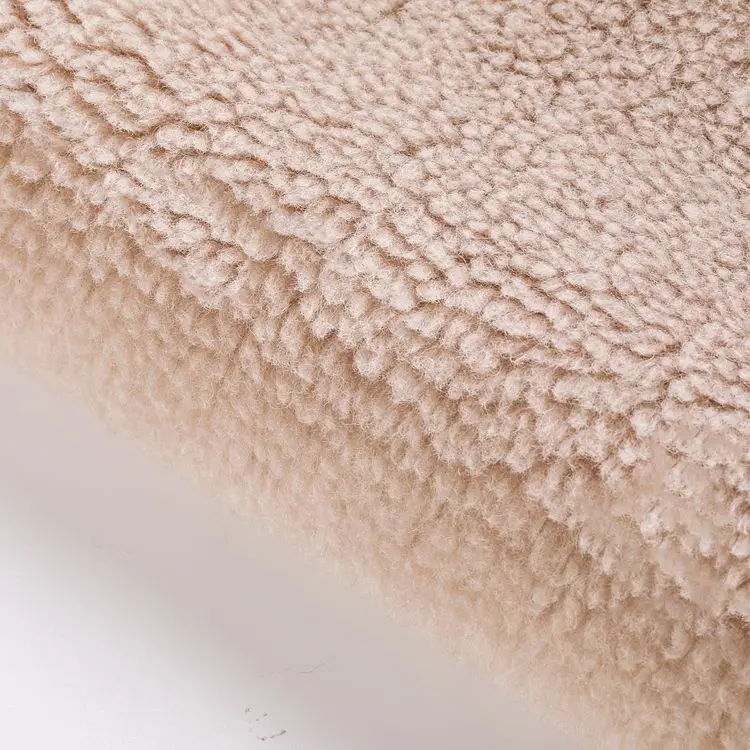 
faux fur sherpa imitation sheep skin borg polyester mix wool 