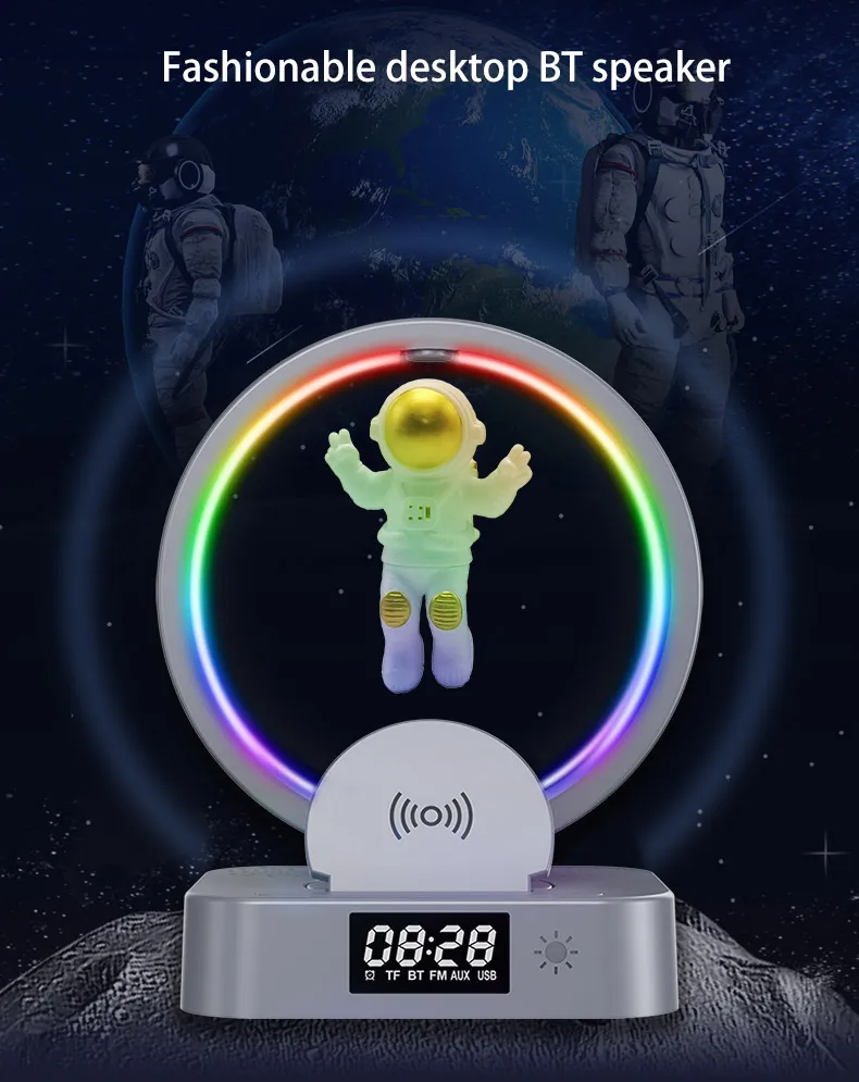 Magnetic Levitation Astronaut Multi-function Alarm Clock Tws Bt Speaker ...
