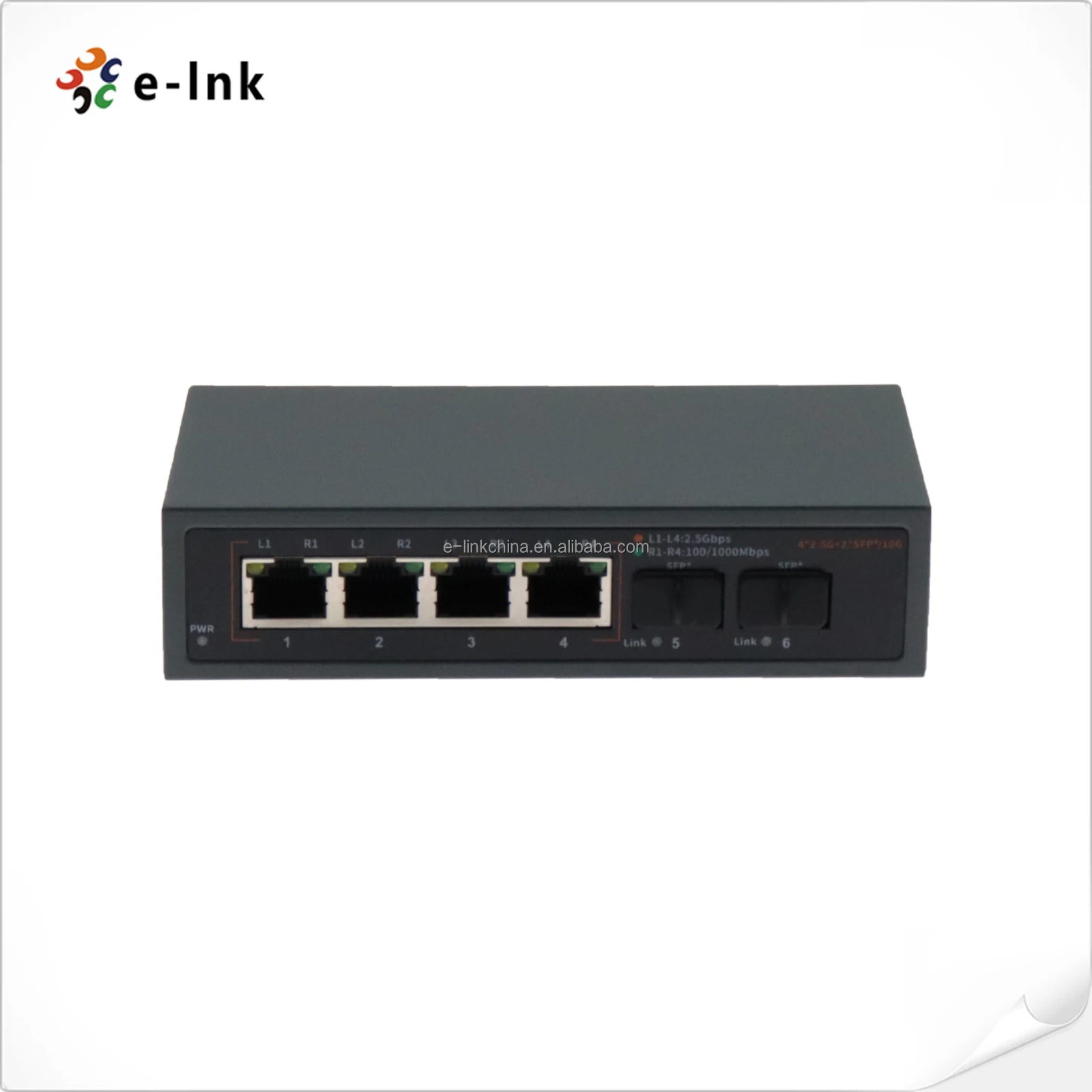 4x2.5Gbps RJ45 Ports + 2 X10G SFP+ Fiber Ports Ethernet Switch