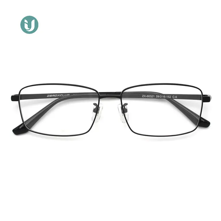66321 2022 Rectangle Titanium Spectacle Frame for Men Kacamata