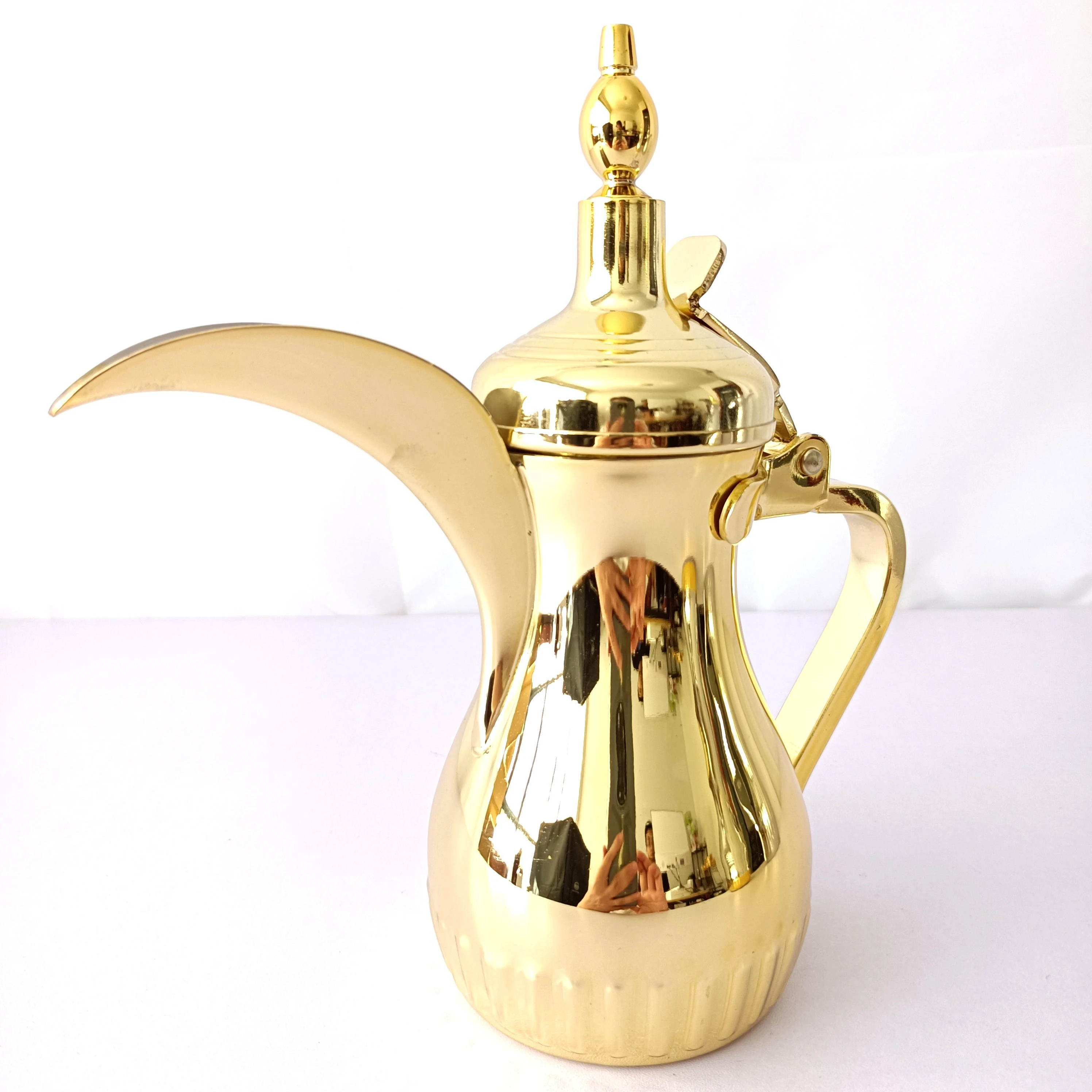 2023 Luxury Arabic  Tea Set Milk Pot Dallah Stainless Steel Coffee Pot