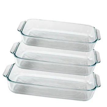 Heat Resistant Baking Trays Glass Cookware kitchen storage containers Glass Baking Dish for Oven