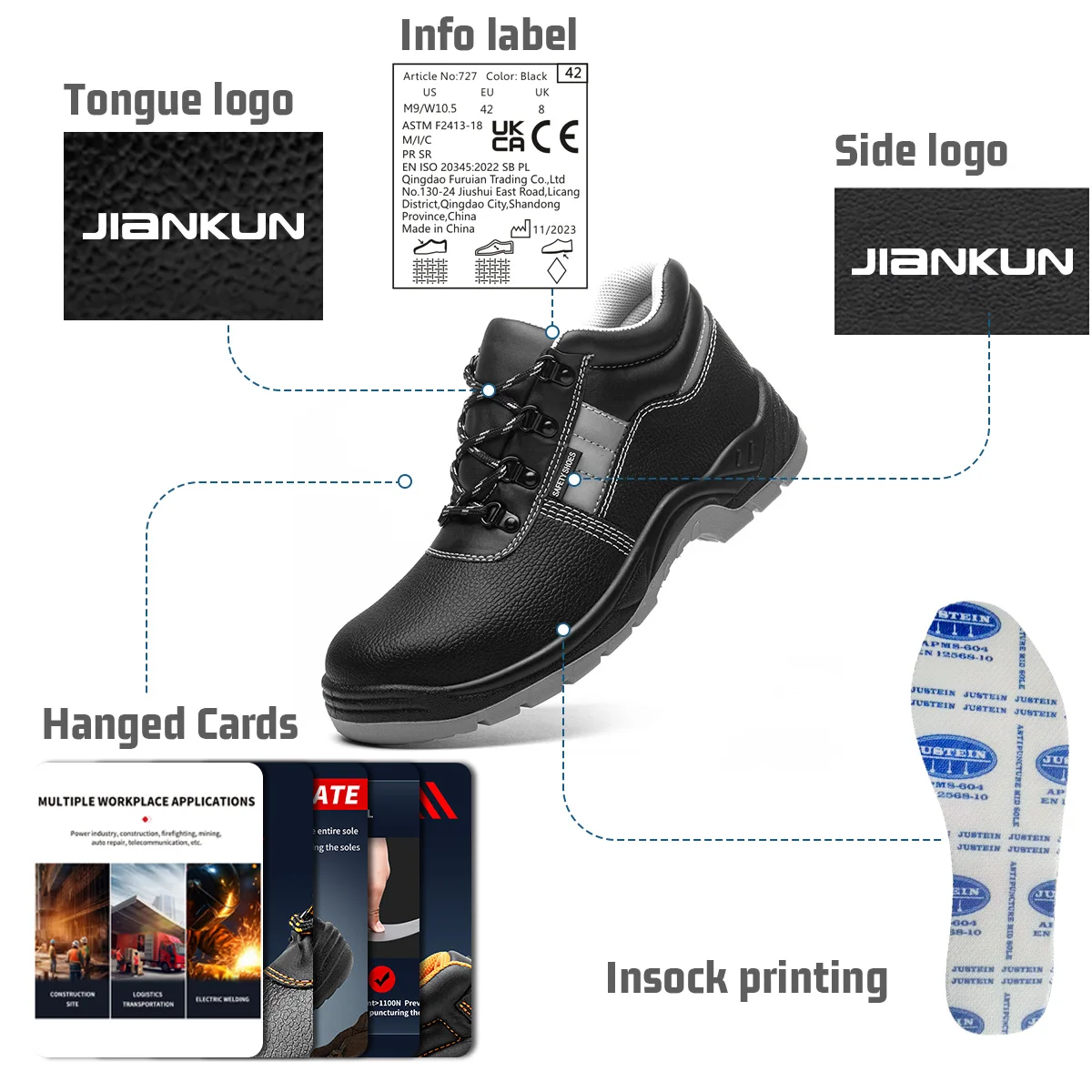 Jiankun Special Resistant Kitchen Work Safety Shoes Non Slip Restaurant ...