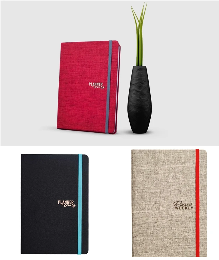 Customised Wholesale 2023 A5 Eco Friendly Fabric Notebook Hard Cover