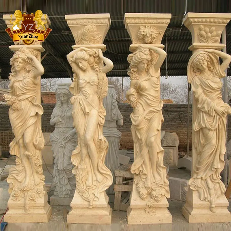Building Material Exterior Natural Stone Columns Prices Natural Beige