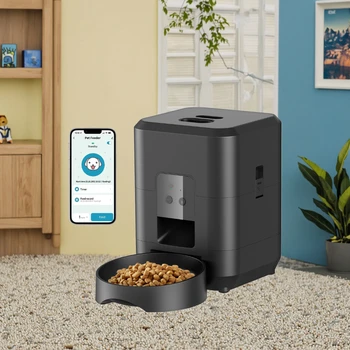 Electric Cat and Dog Food Dispenser Automatic Plastic Pet Feeder with 1-Year Warranty Home Appliance