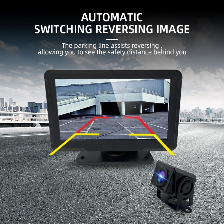 Wemaer 7 Inch Display Vehicle Screen Monitor Waterproof Reverse Camera Monitor for Truck Bus With Voice Control Function details