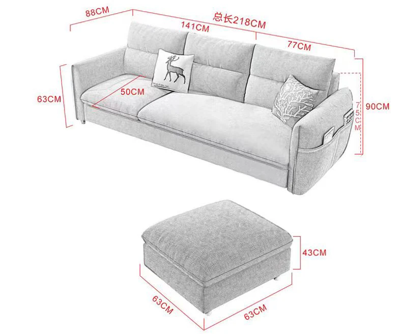 Wholesale Hi-Tech Fabric Corner Sofa Set Furniture 2023