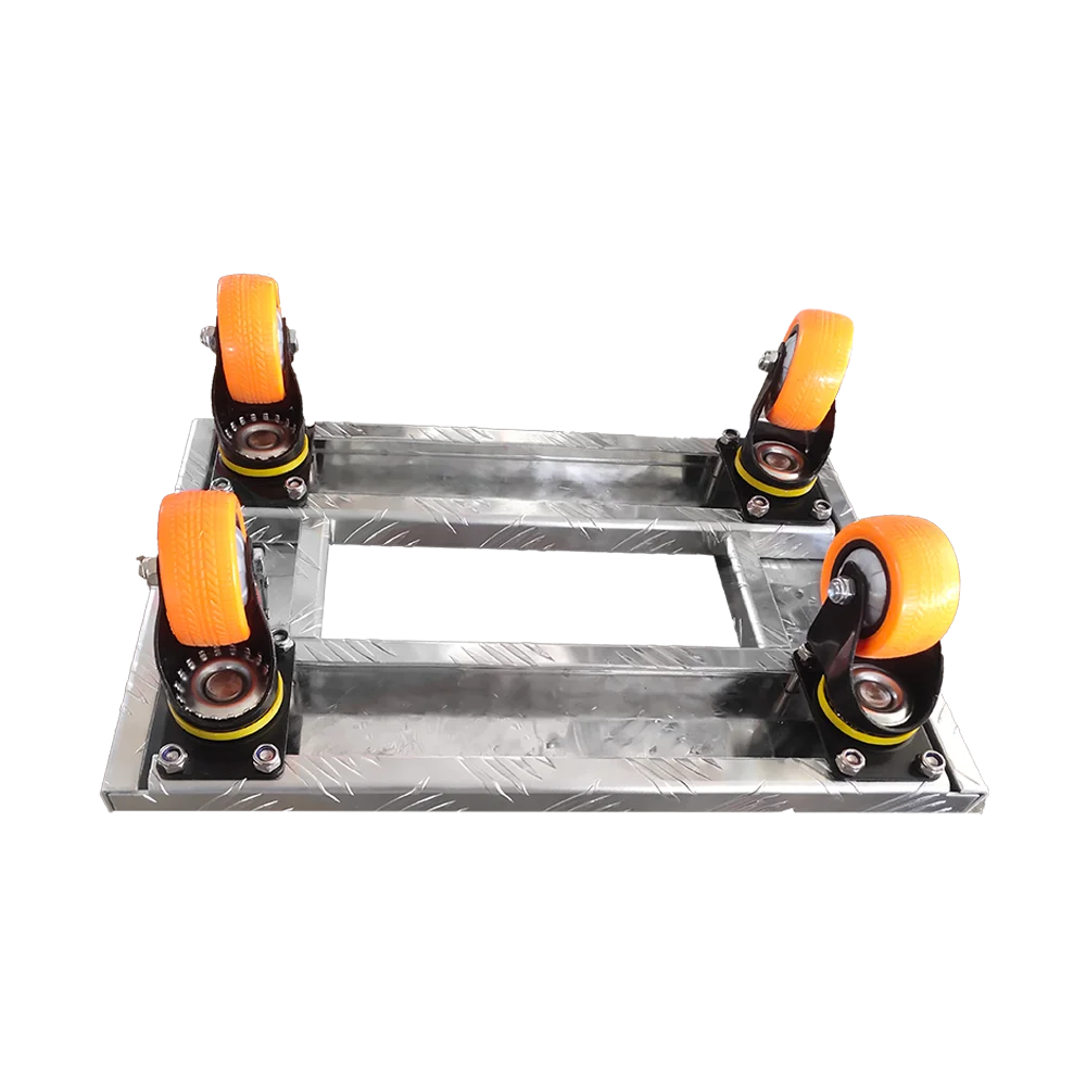 Aluminum Moving Dolly with 2 Swivels and 2 Wheels with Brakes for Moving Heavy Duty Goods Furniture Dolly