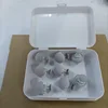 Caja de almacenamiento gris, paquete de 8, con clavos de tela y alfileres de acero.