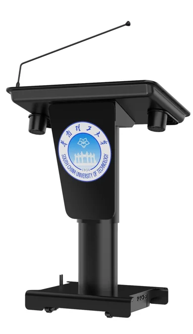 Electric Height Adjustable Lectern Monitor Integrated IOT Conference Table Wireless Speech Platform Smart Podium