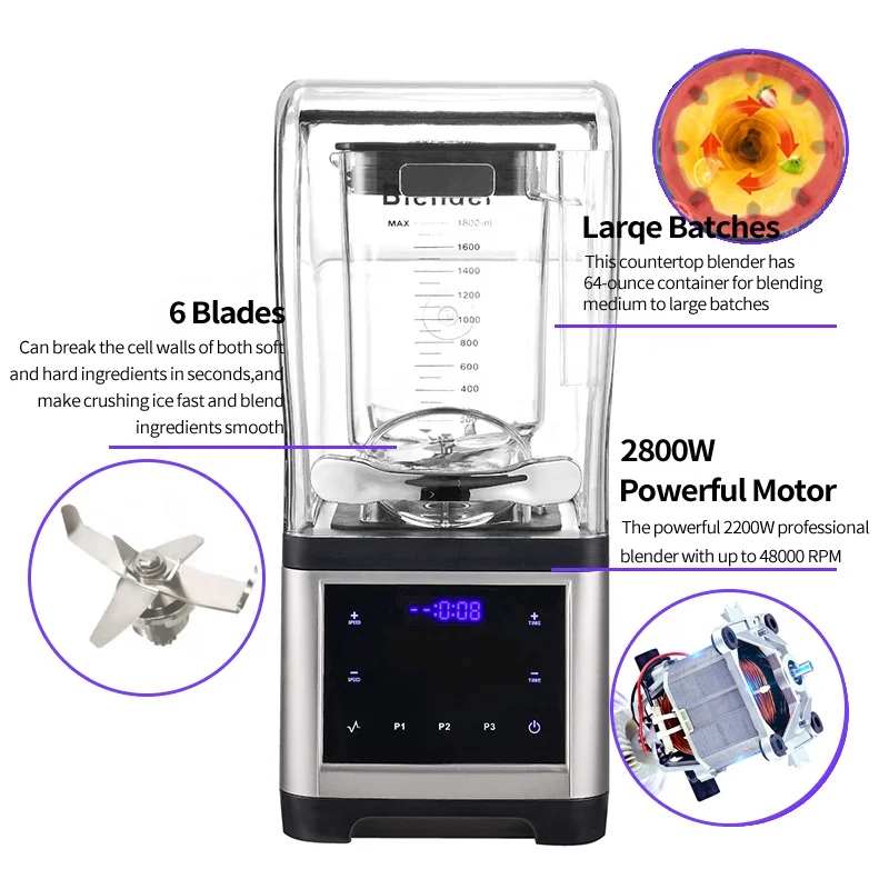 Best High Power Table Countertop Blender Top Magic Smoothies Mixer Grinder Fresh Juice Blender