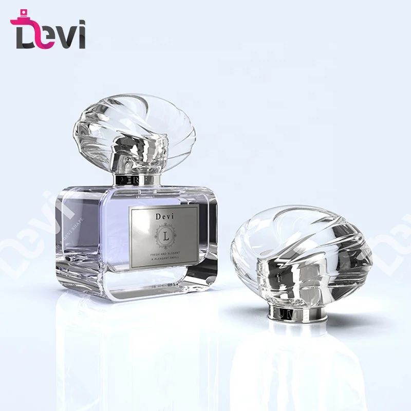 Custom Crystal Refillable Atomizer Spray Luxury Perfume Bottle 10ml 50ml 100ml Recyclable Empty Perfume Rectangular Glass Bottle