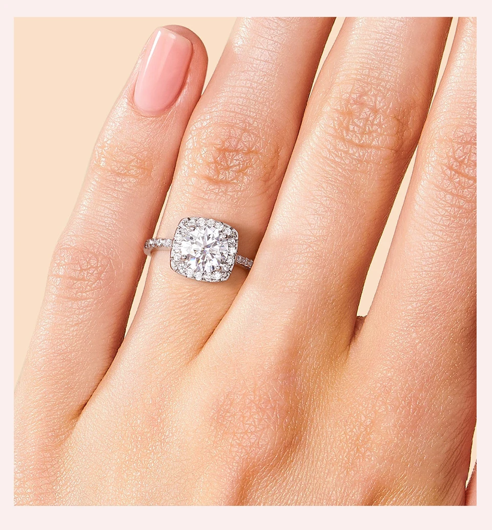 Wholesale Pure S925 Sterling Silver 18k Gold Gra VVS 3ct D Color Moissanite Ring Wedding Fine Jewelry for Men Women