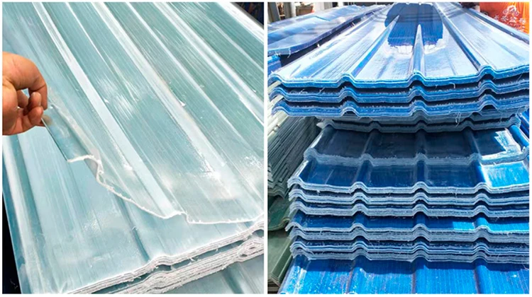Excellent Impact-Resistant Transparent FRP Roofing Sheets Plastic Sheet Warehouse Daylighting System Park
