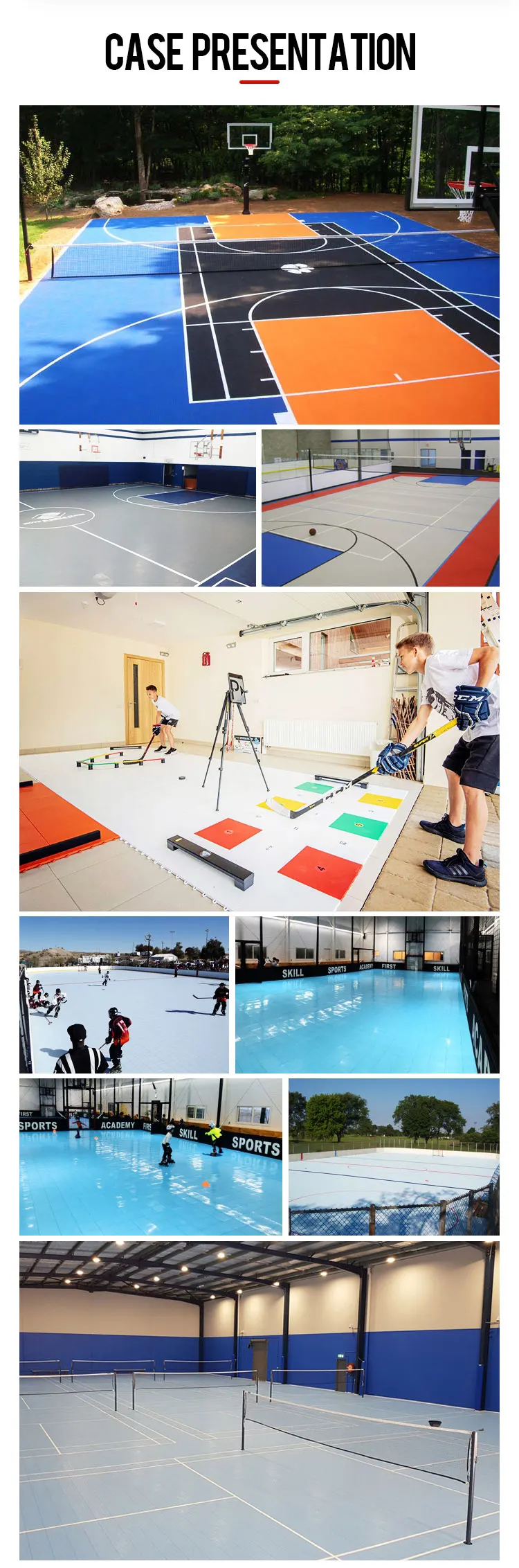 Hot Selling Indoor Inline Hockey Sport Court Tile Pp Rink Flooring