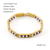 Pulsera de Oro - Transparente + Azul