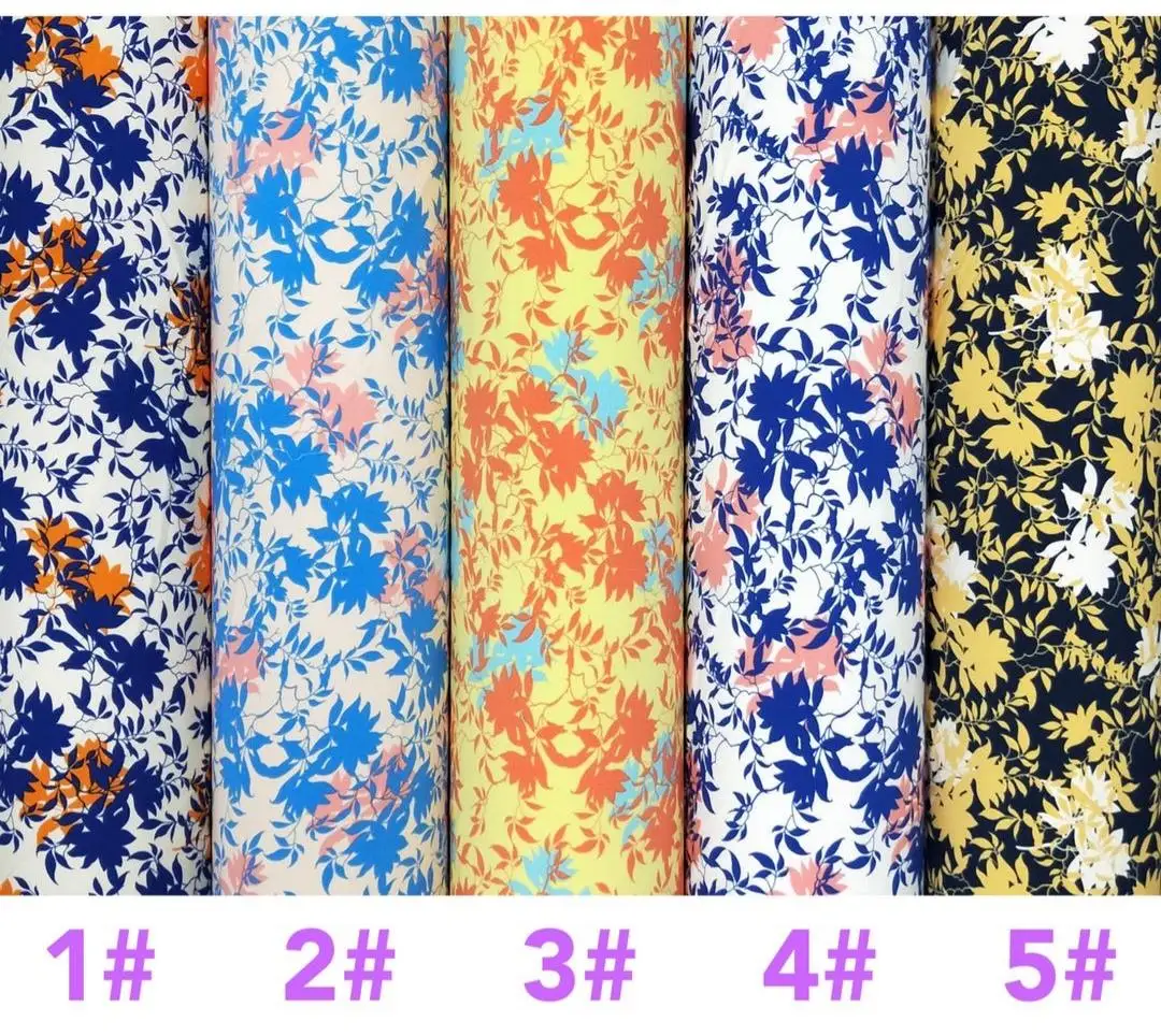 Ready to ship 100d chiffon spandex plain woven polyester printed fabric for girls