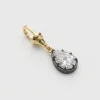 Colorless / Gunmetal & 18K Yellow Gold Plated