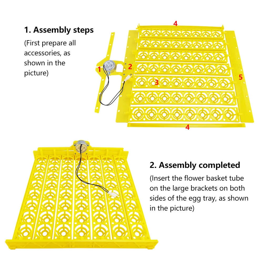 Wholesale Price Egg Incubator Parts 56 Egg Tray Used for Chicken Incubator Automatic Egg Setting Tray With Motor
