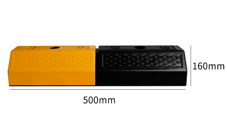 Parkstopper Für Garage - 4 Stück Gummiblöcke Mit Reflektorstreifen & Bolzen (43,2 Cm)