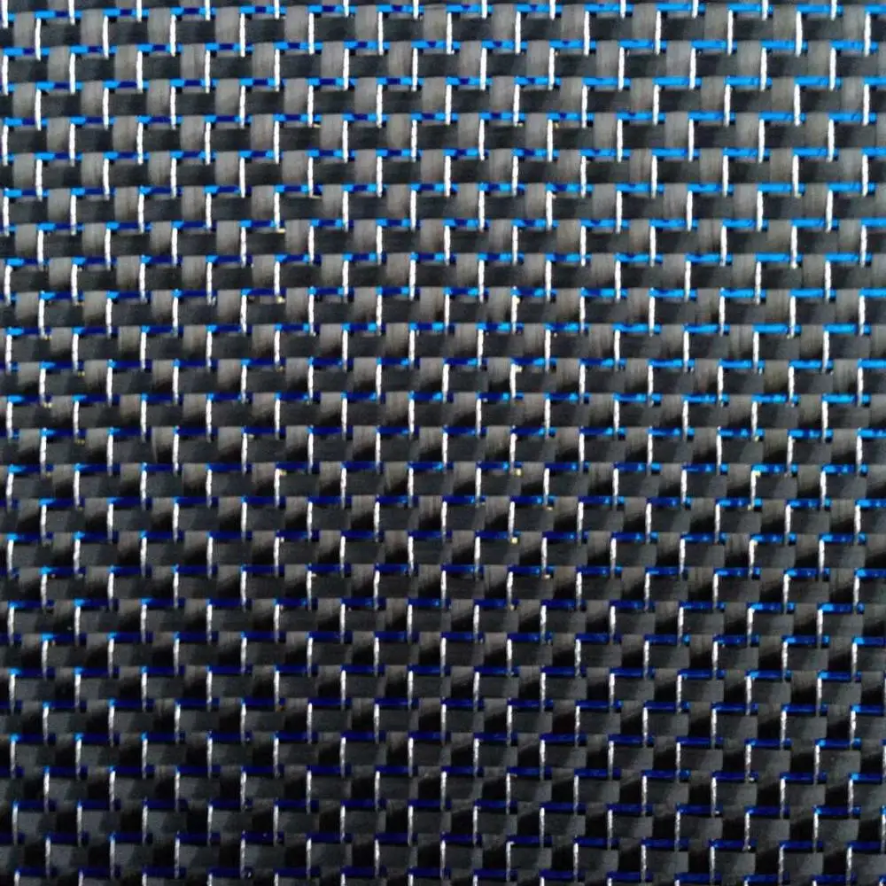 high quality glitter metallic blue carbon fiber fabric for sale