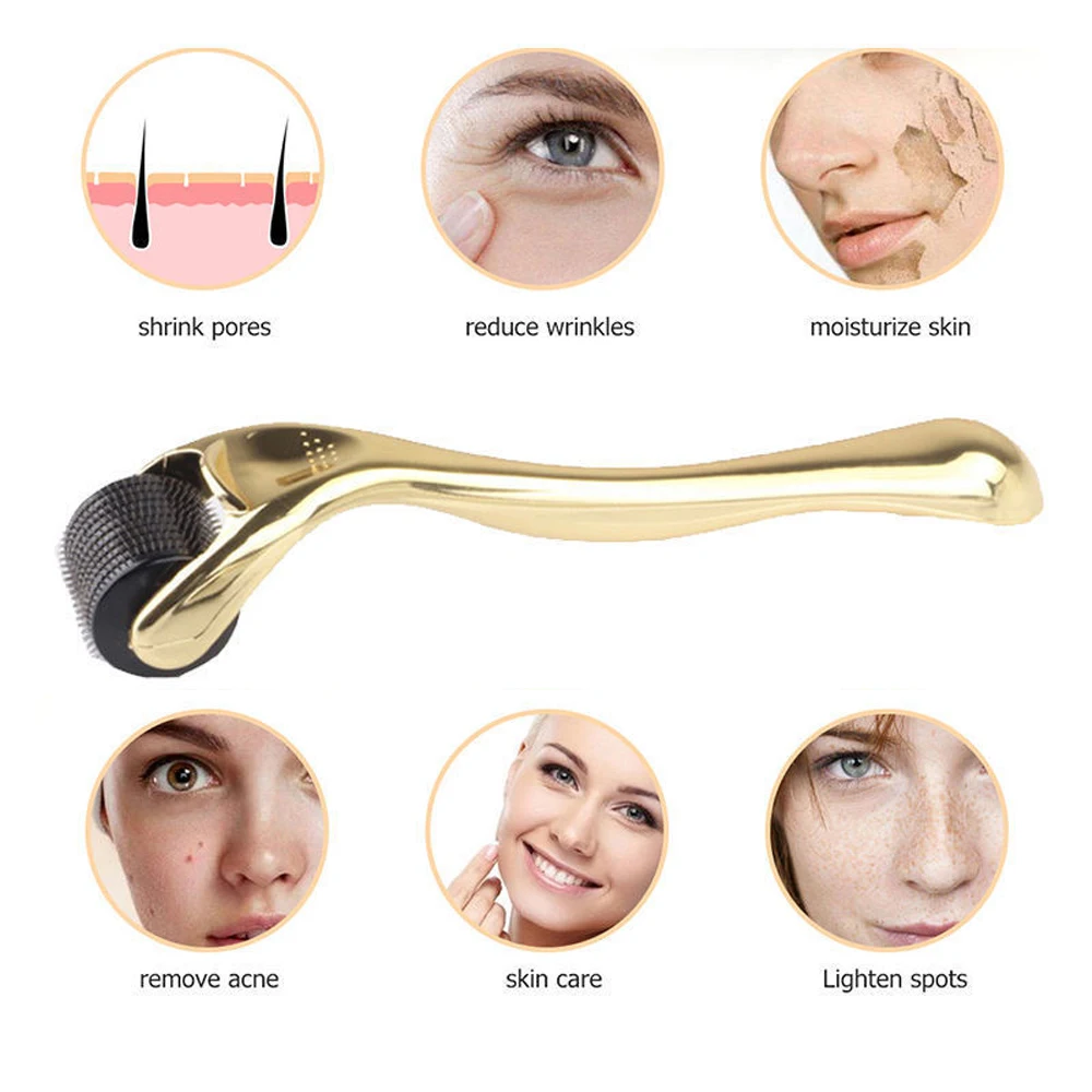 Micro Needle Derma Roller System Multipurpose Scalp Needle Hair Growth Roller Beard Regrowth