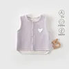 gilet in seta e cashmere color viola fumoso