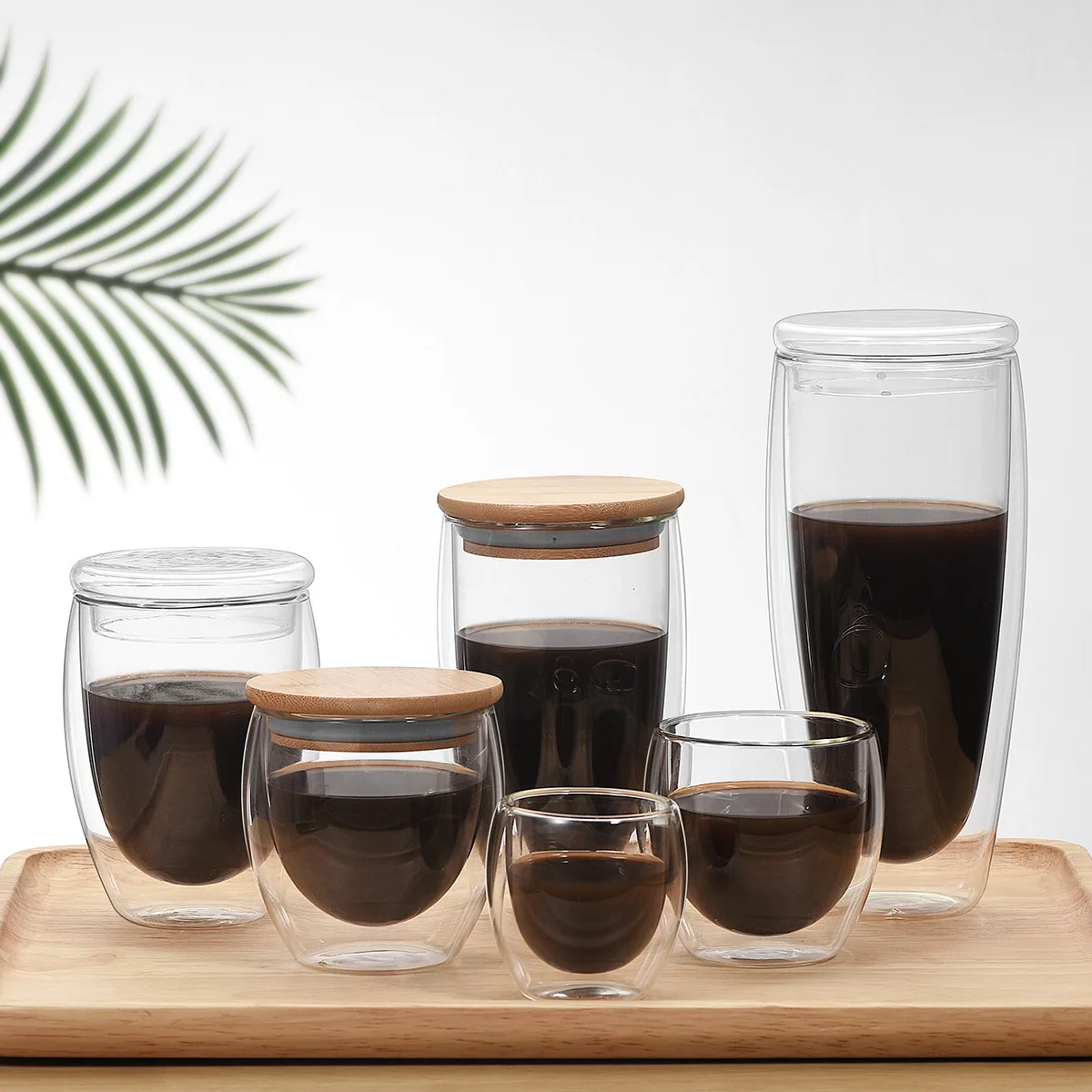 350ml Double Wall Glass Cup With Bamboo Lid Buy Double Wall Glass Cup,350ml Double Wall Glass
