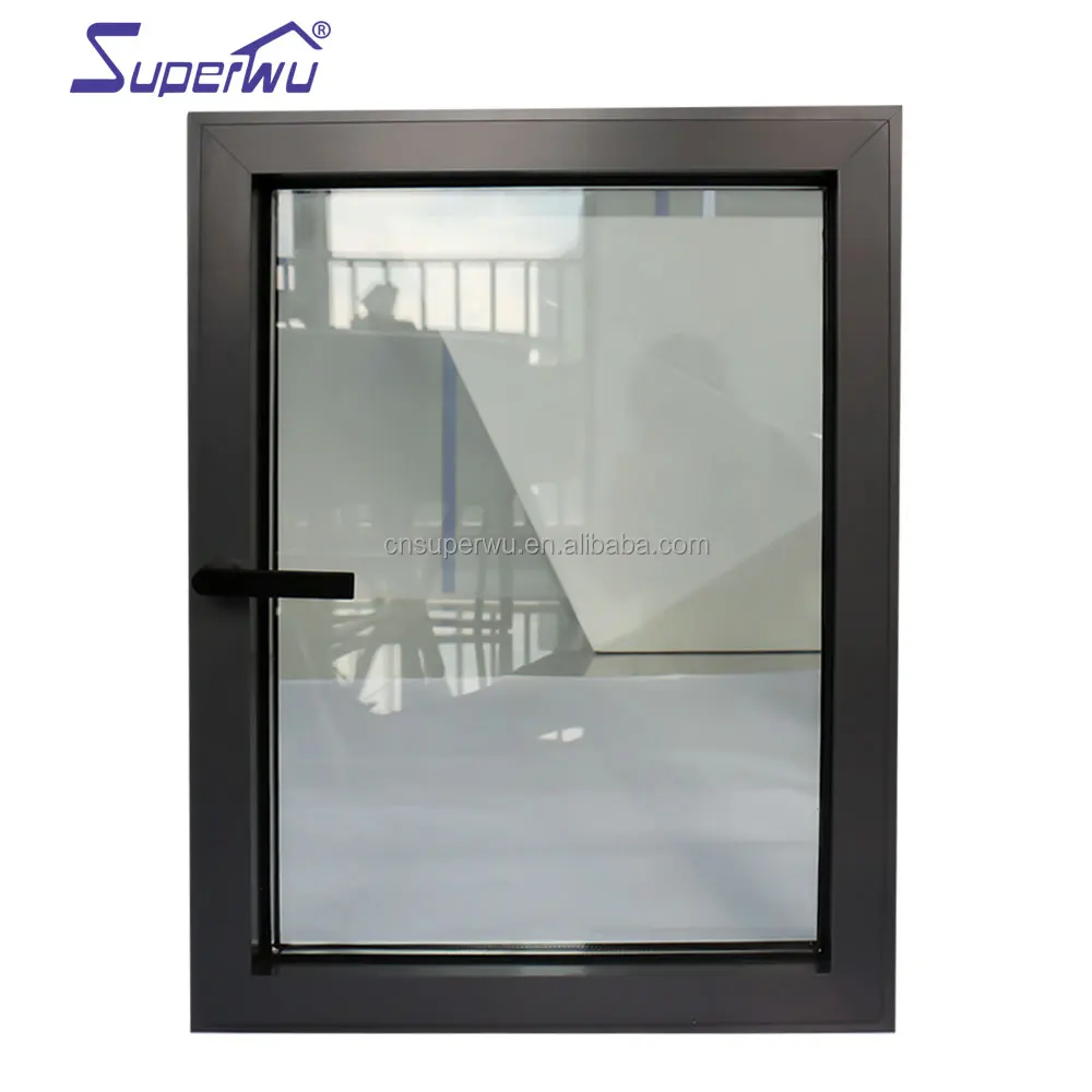 Original factory direct sales frosted glass privacy aluminum frame out swing windows