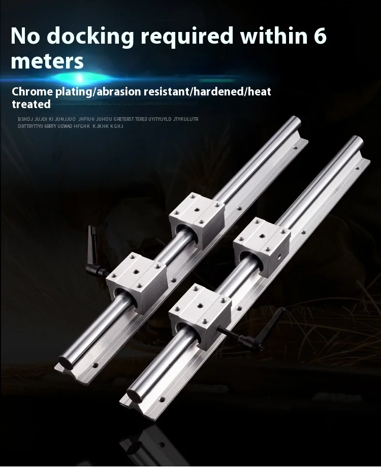 Aluminum Support Cylindrical Optical Axis Linear Guide Rail SBR10-30 ...